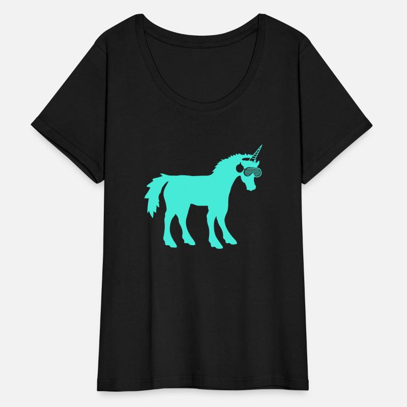 Mythical Cyan Unicorn Horn DJ Music Club Party Fun