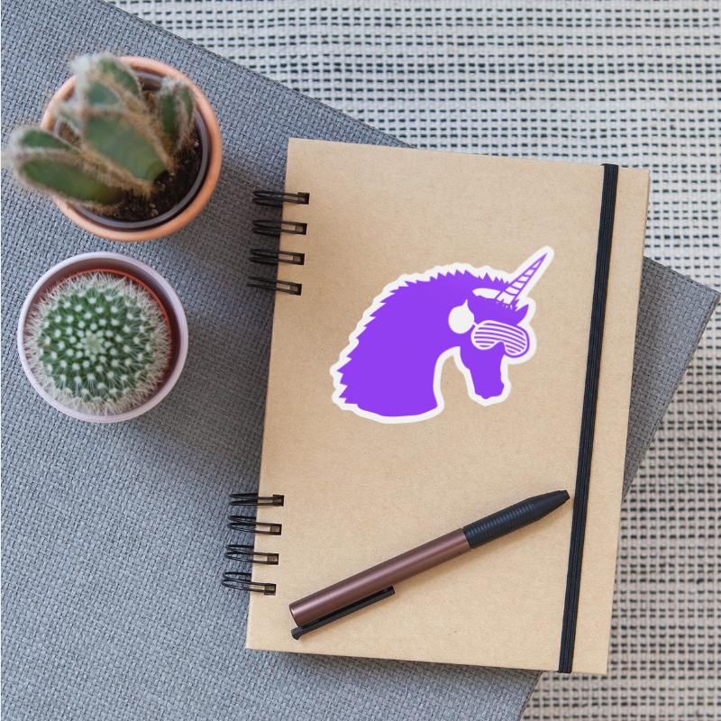 Mythical Purple Unicorn DJ Music Club Party Fun
