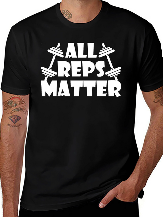 All Reps Matter Graphic T-Shirt Gym Workout Tee