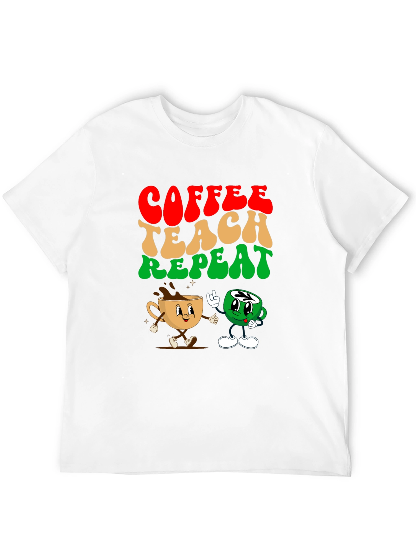 Coffee Teach Repeat Graphic Tee - Teachers Essential