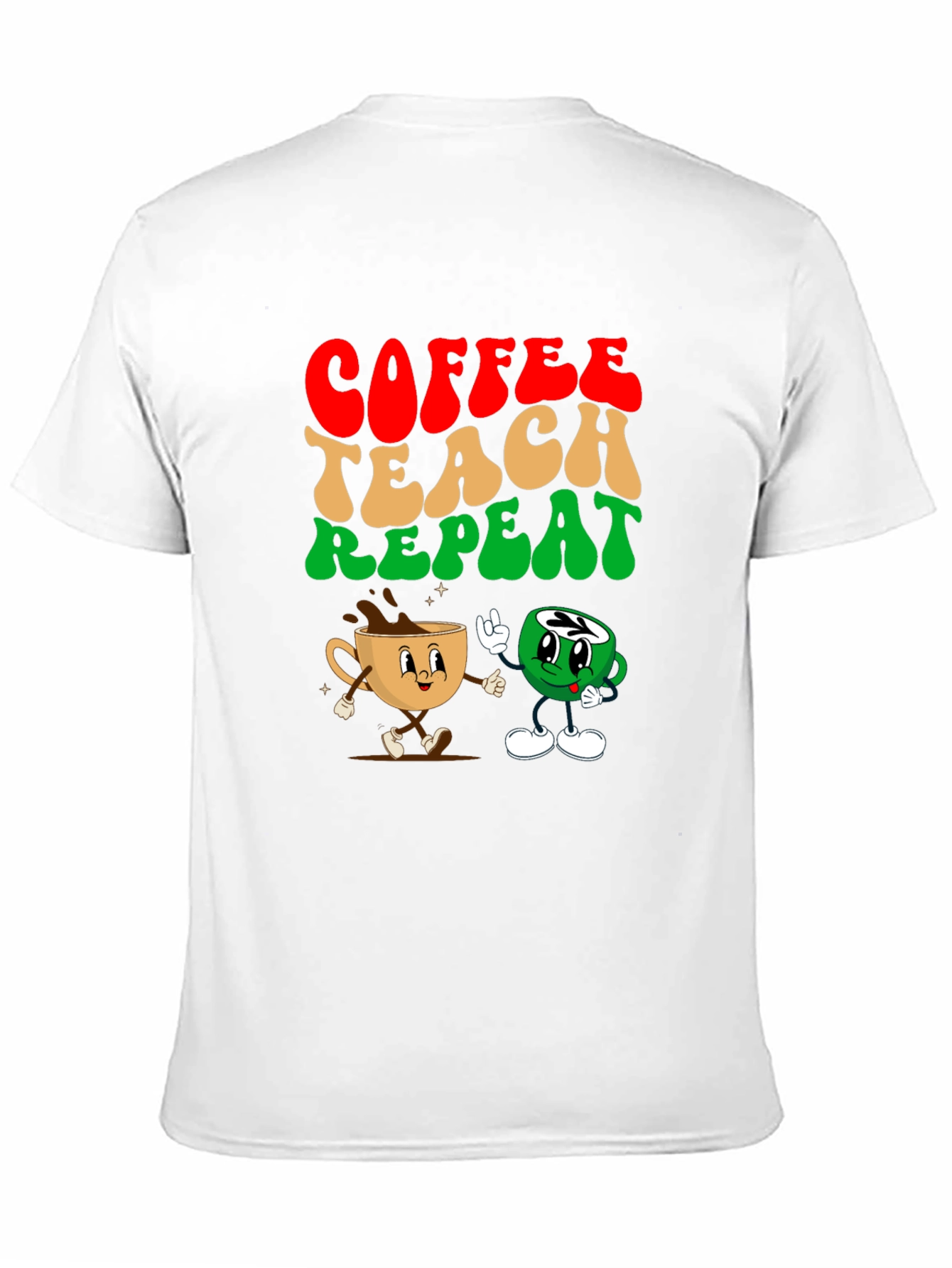 Coffee Teach Repeat Graphic Tee - Teachers Essential