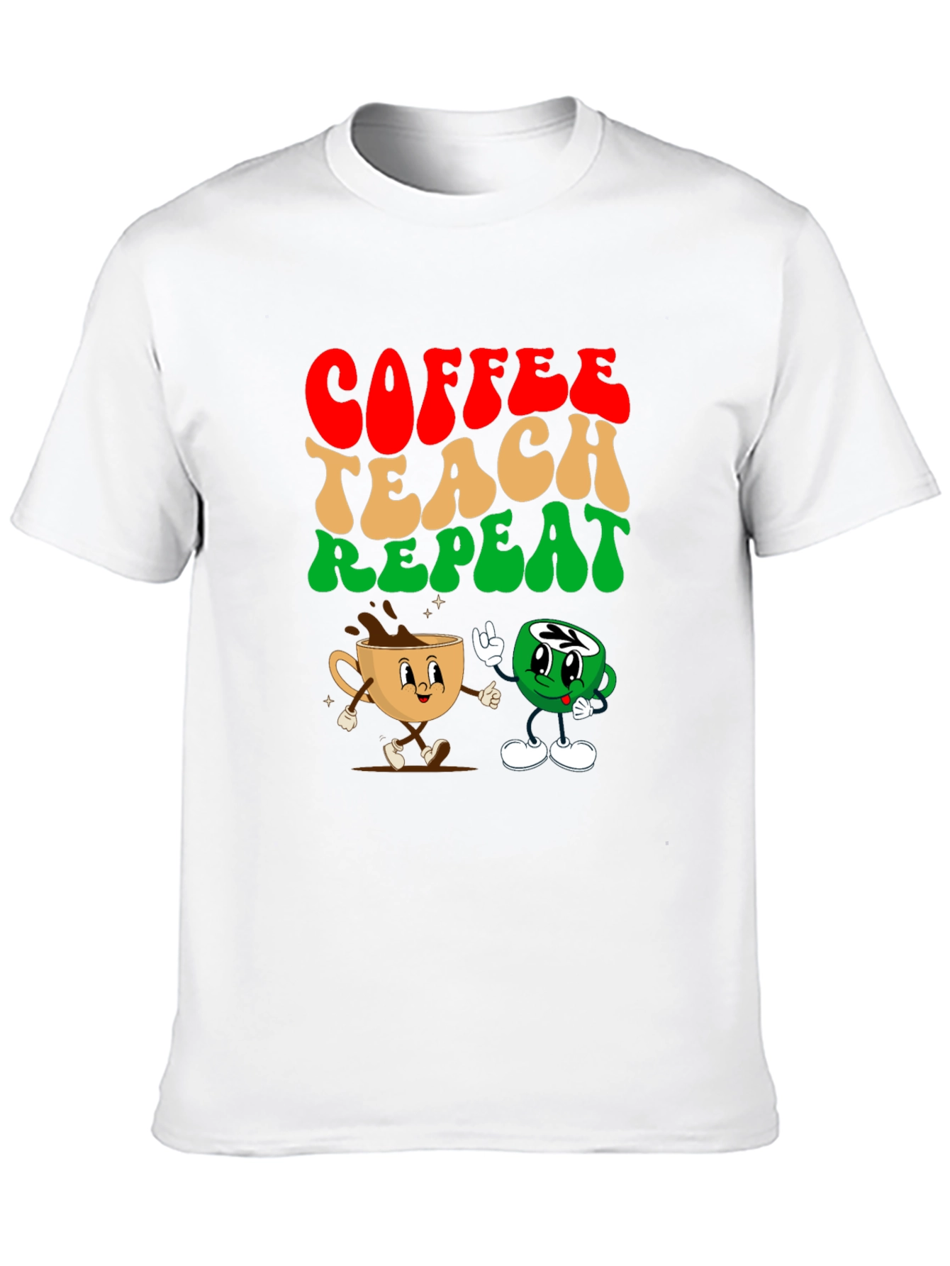 Coffee Teach Repeat Graphic Tee - Teachers Essential