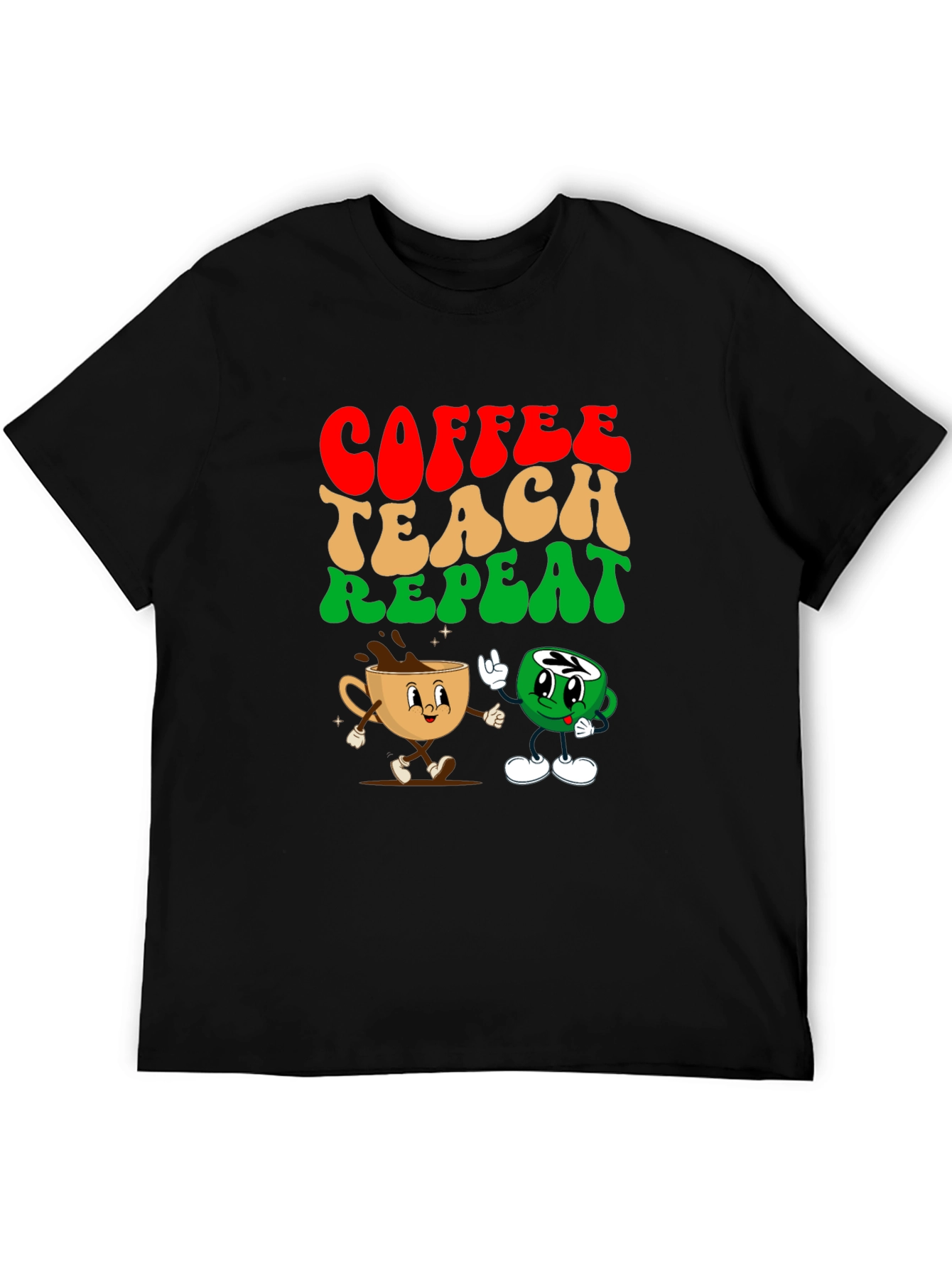 Coffee Teach Repeat Graphic Tee - Teachers Essential