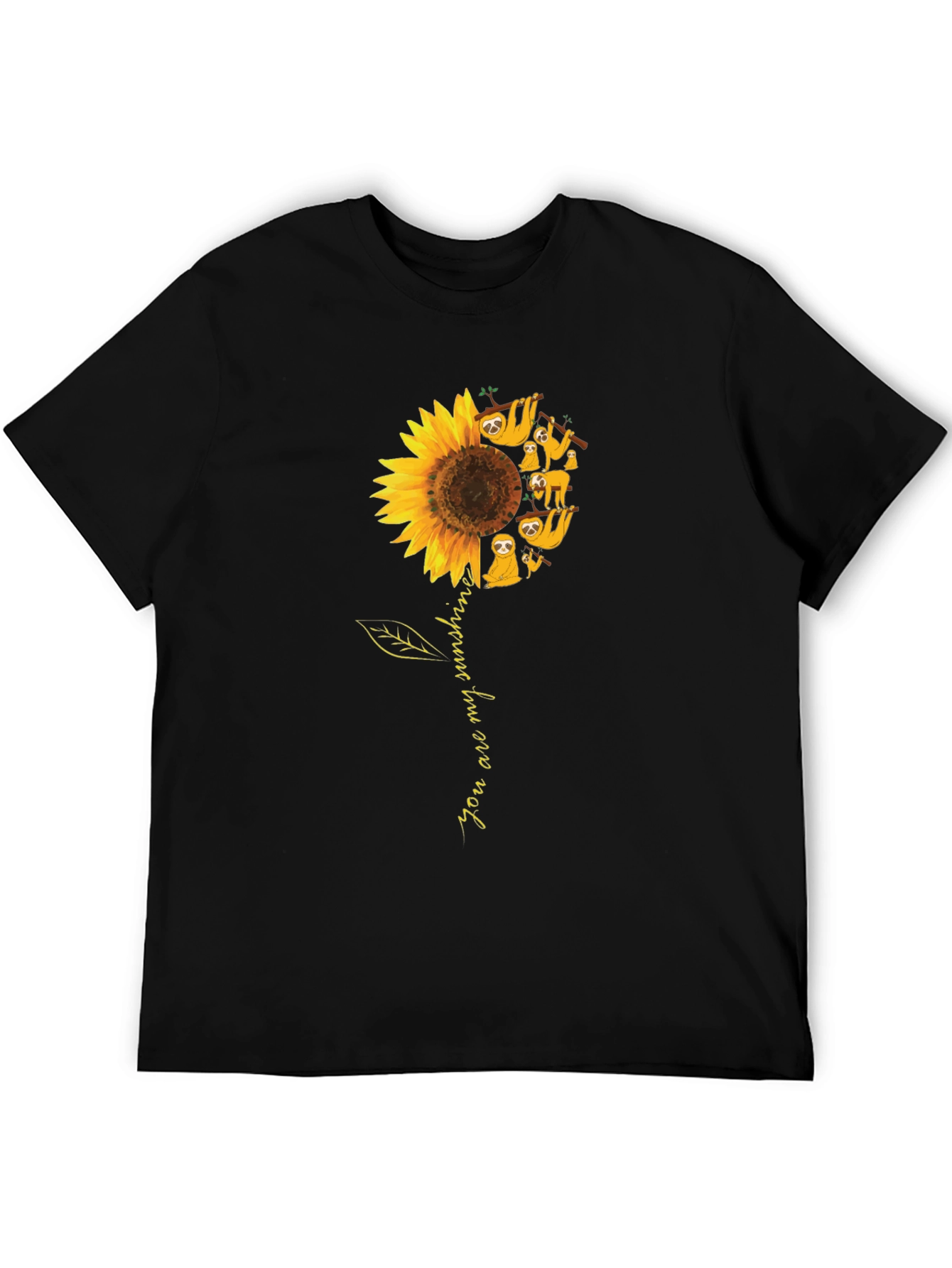 Sloth Sunflower Graphic T-Shirt - You Are My Sunshine