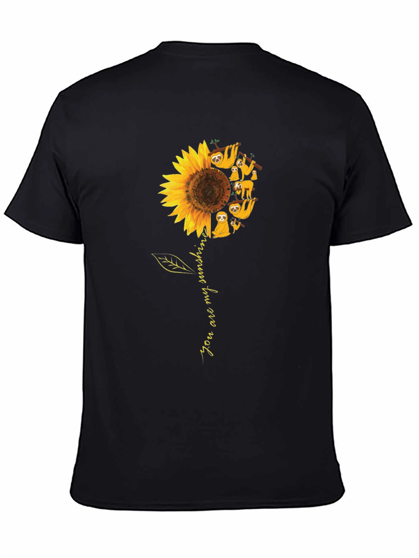 Sloth Sunflower Graphic T-Shirt - You Are My Sunshine