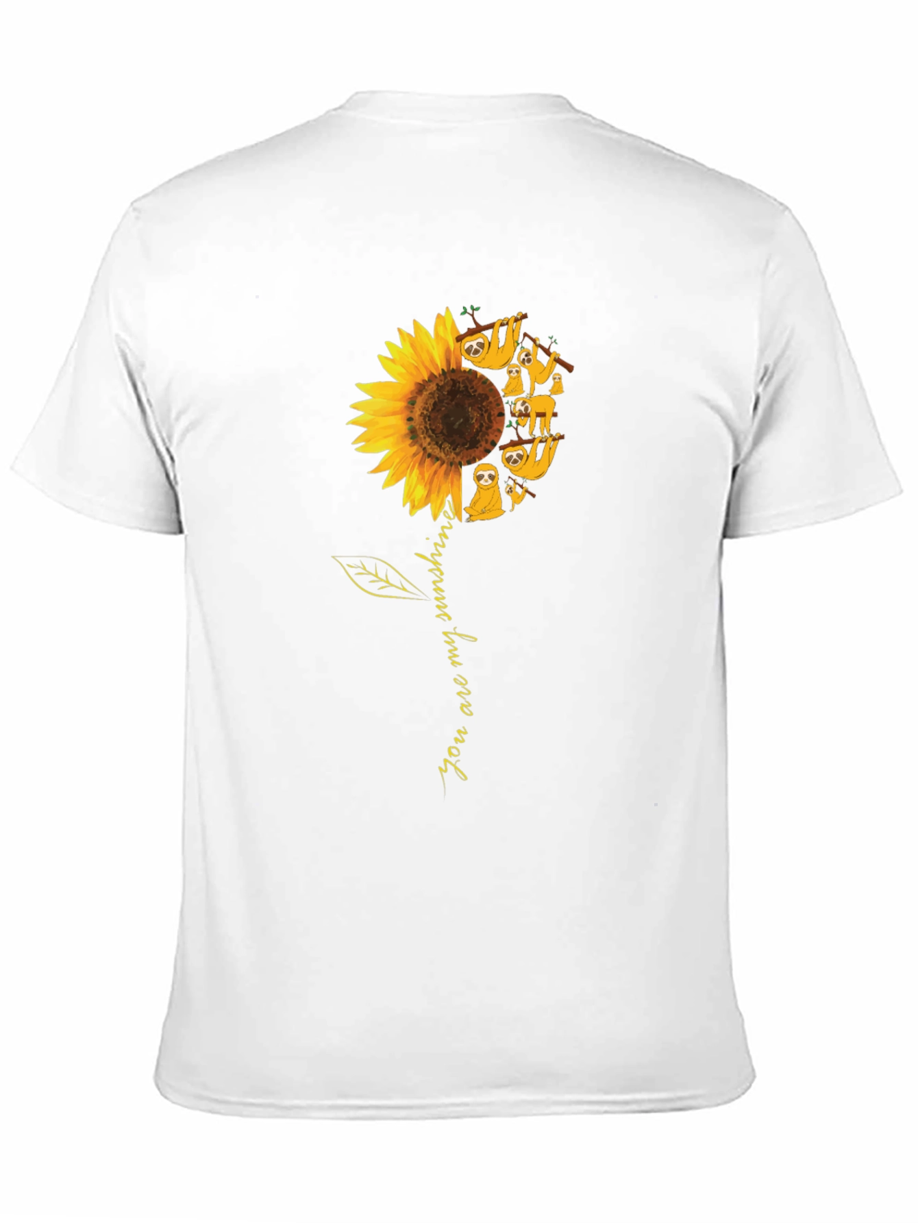 Sloth Sunflower Graphic T-Shirt - You Are My Sunshine