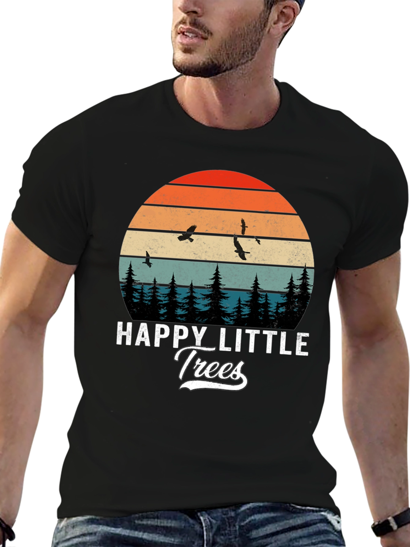 Happy Little Trees Graphic T-Shirt