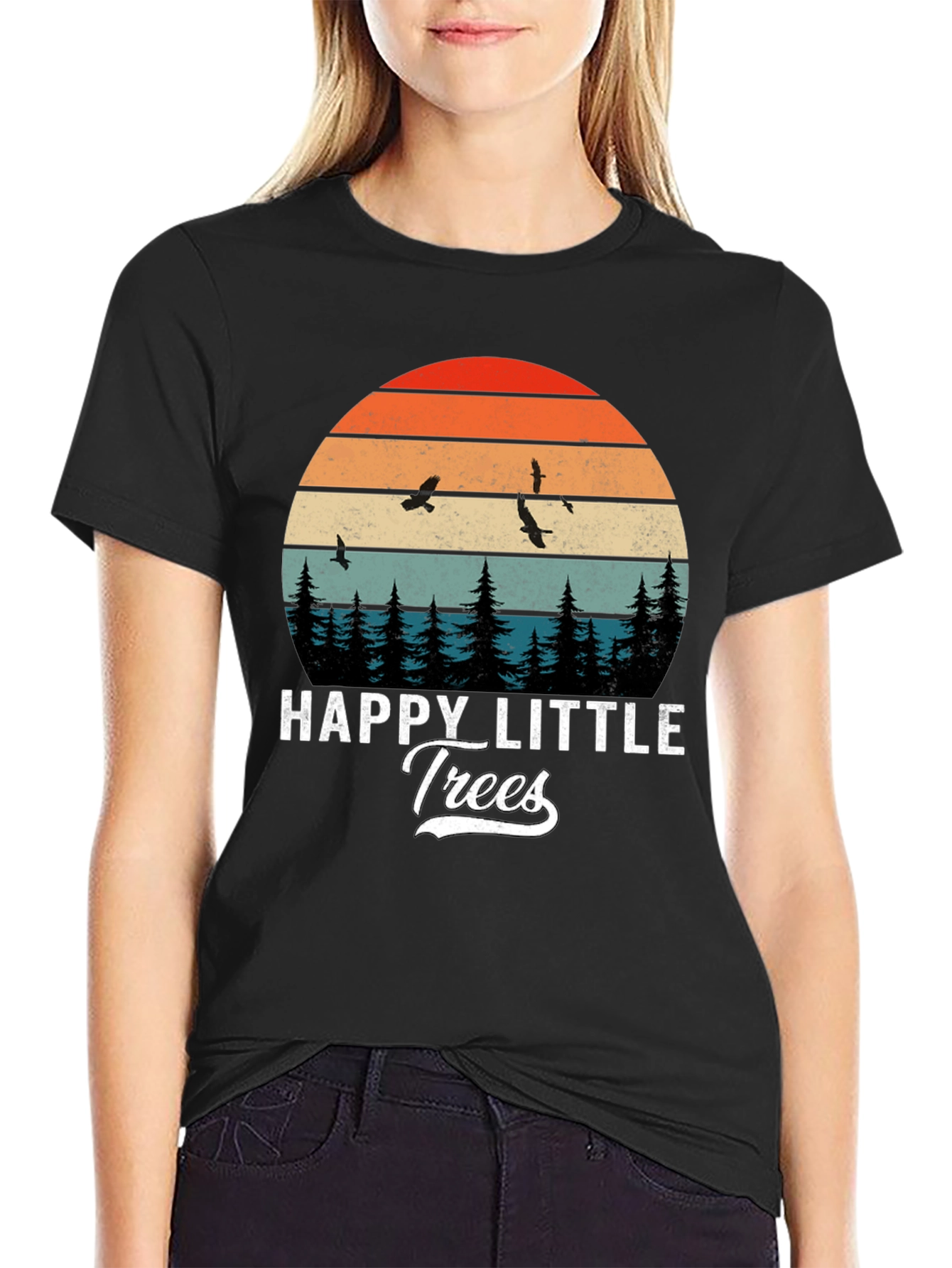 Happy Little Trees Graphic T-Shirt