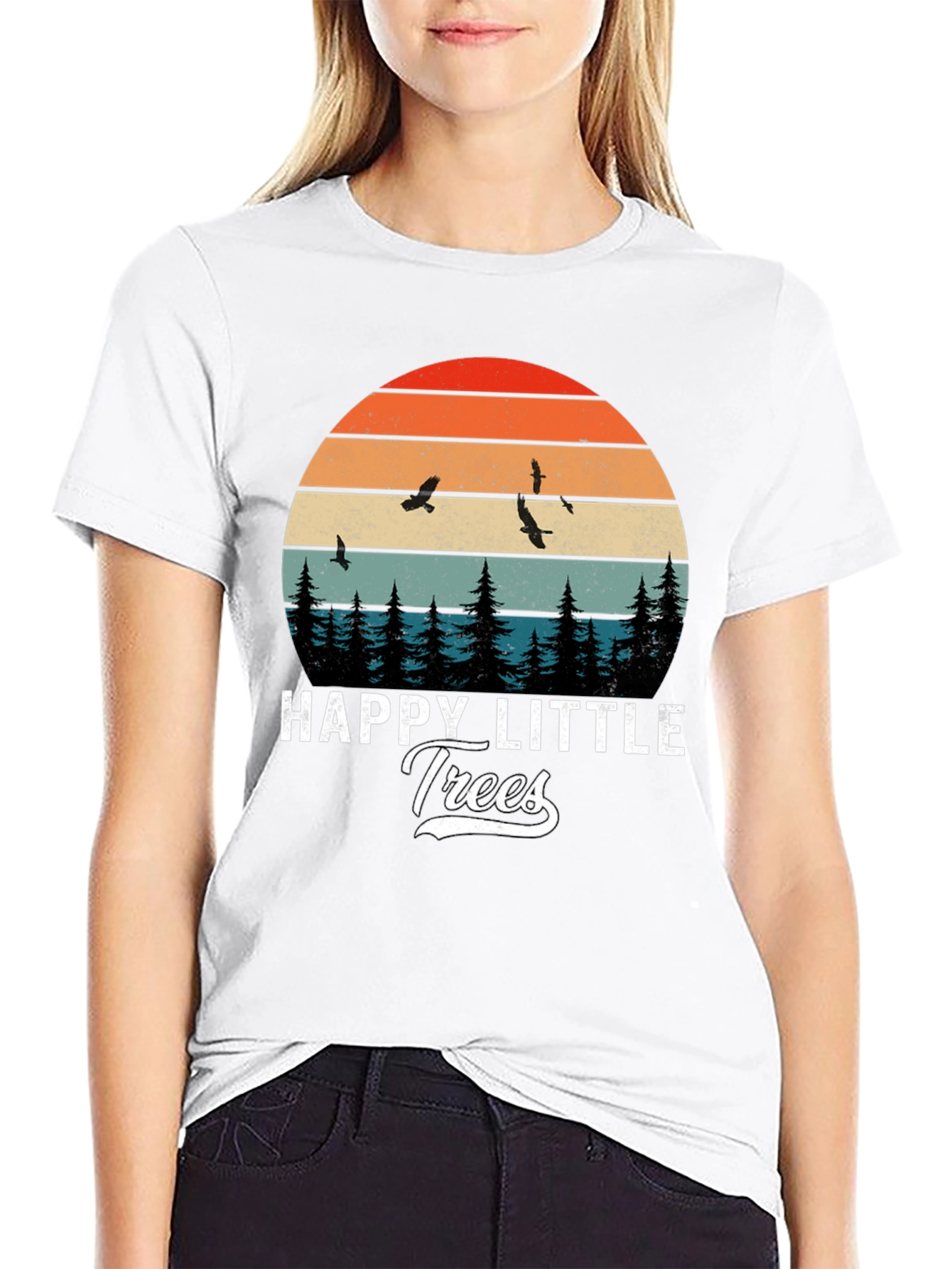 Happy Little Trees Graphic T-Shirt