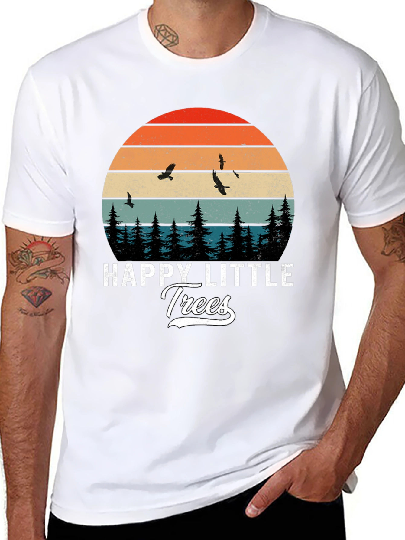 Happy Little Trees Graphic T-Shirt