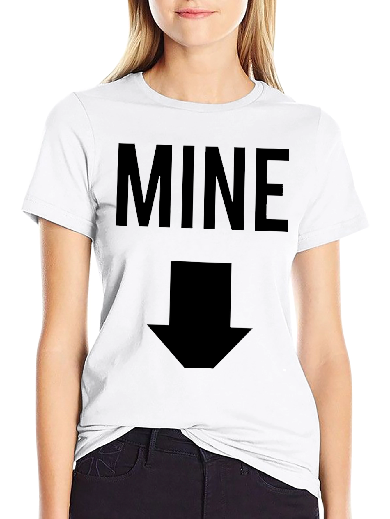Mens Mine Arrow Graphic Black T-Shirt