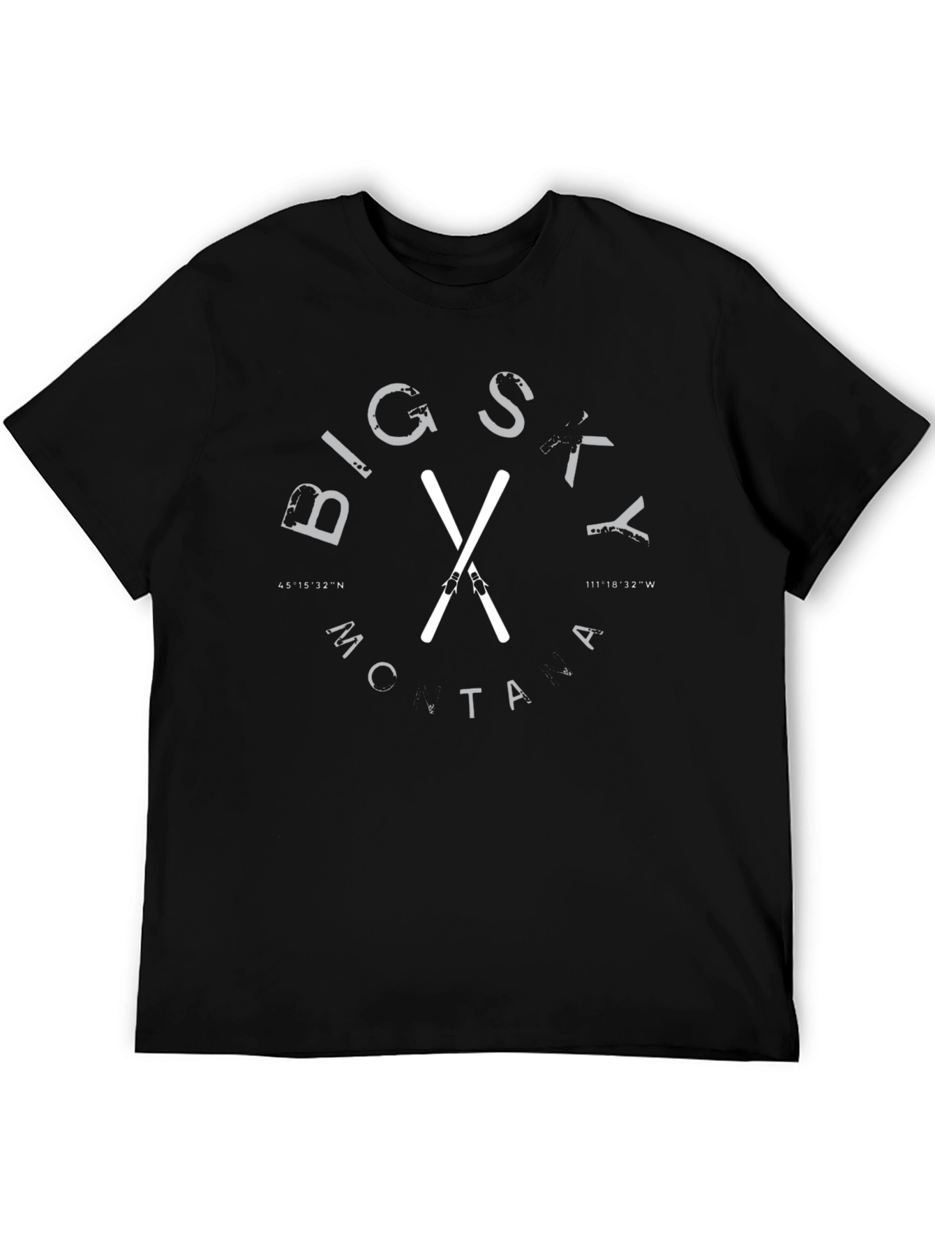 Big Sky Montana Graphic Tee - Mens Black T-Shirt