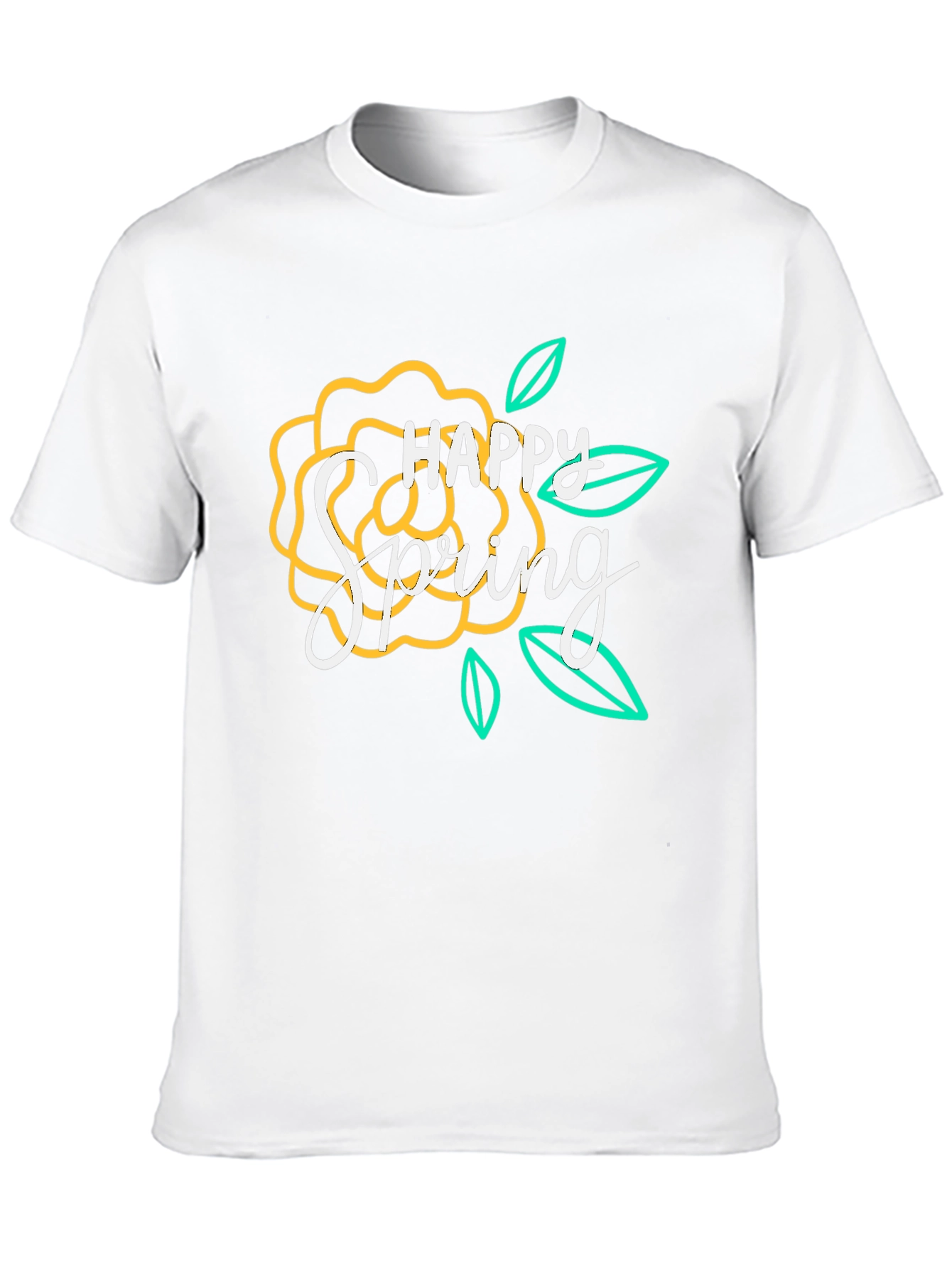 Happy Spring Floral Graphic T-Shirt