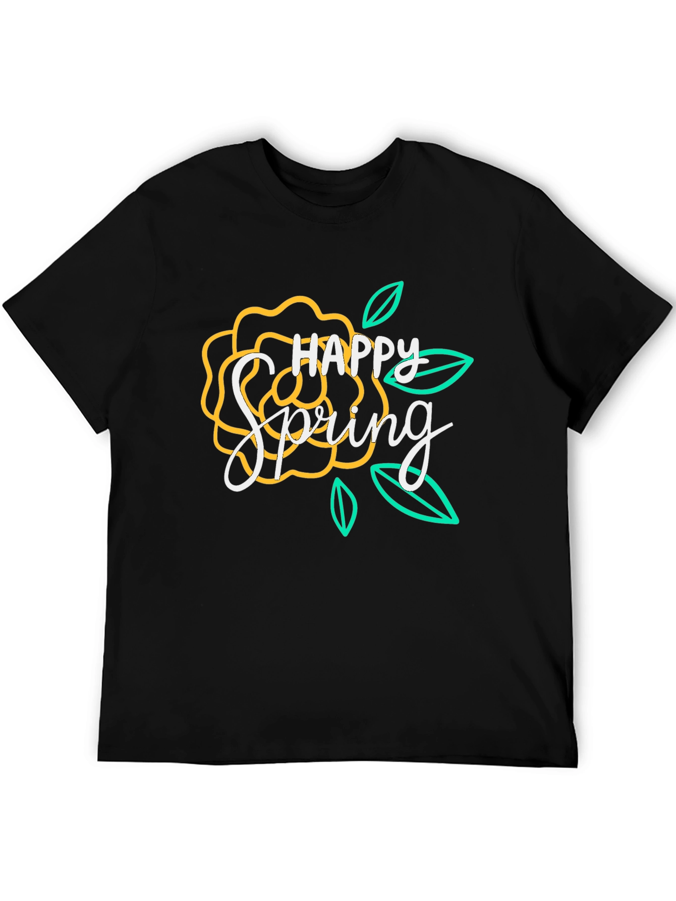 Happy Spring Floral Graphic T-Shirt