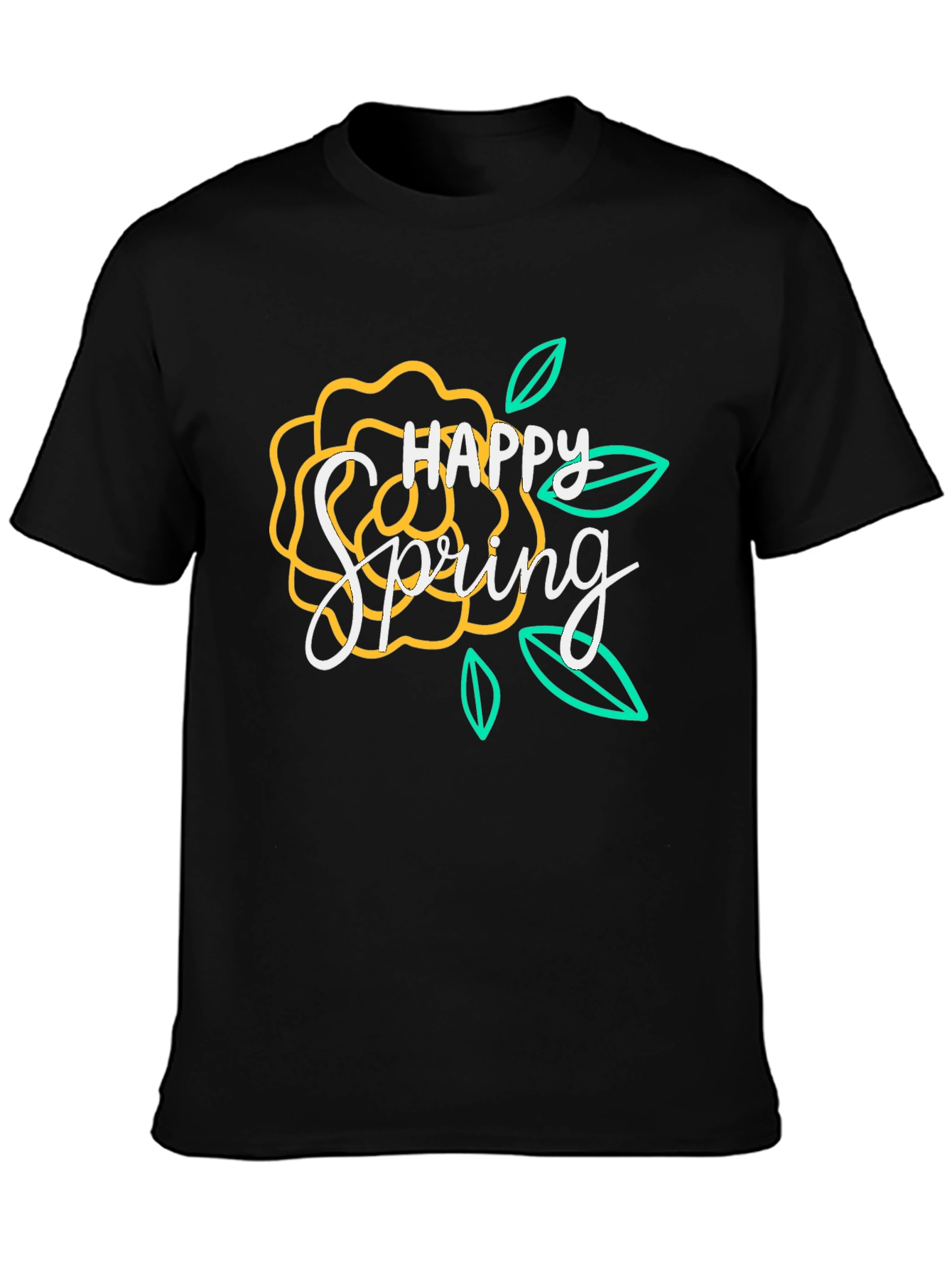Happy Spring Floral Graphic T-Shirt