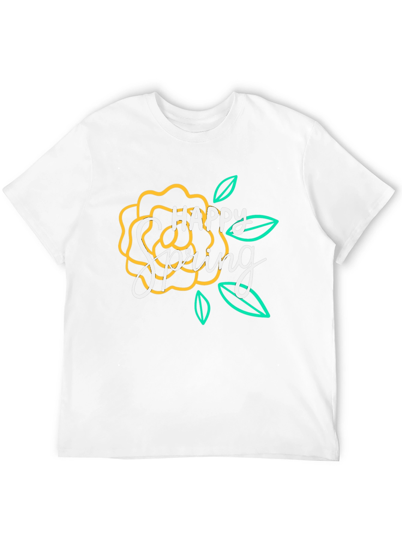 Happy Spring Floral Graphic T-Shirt