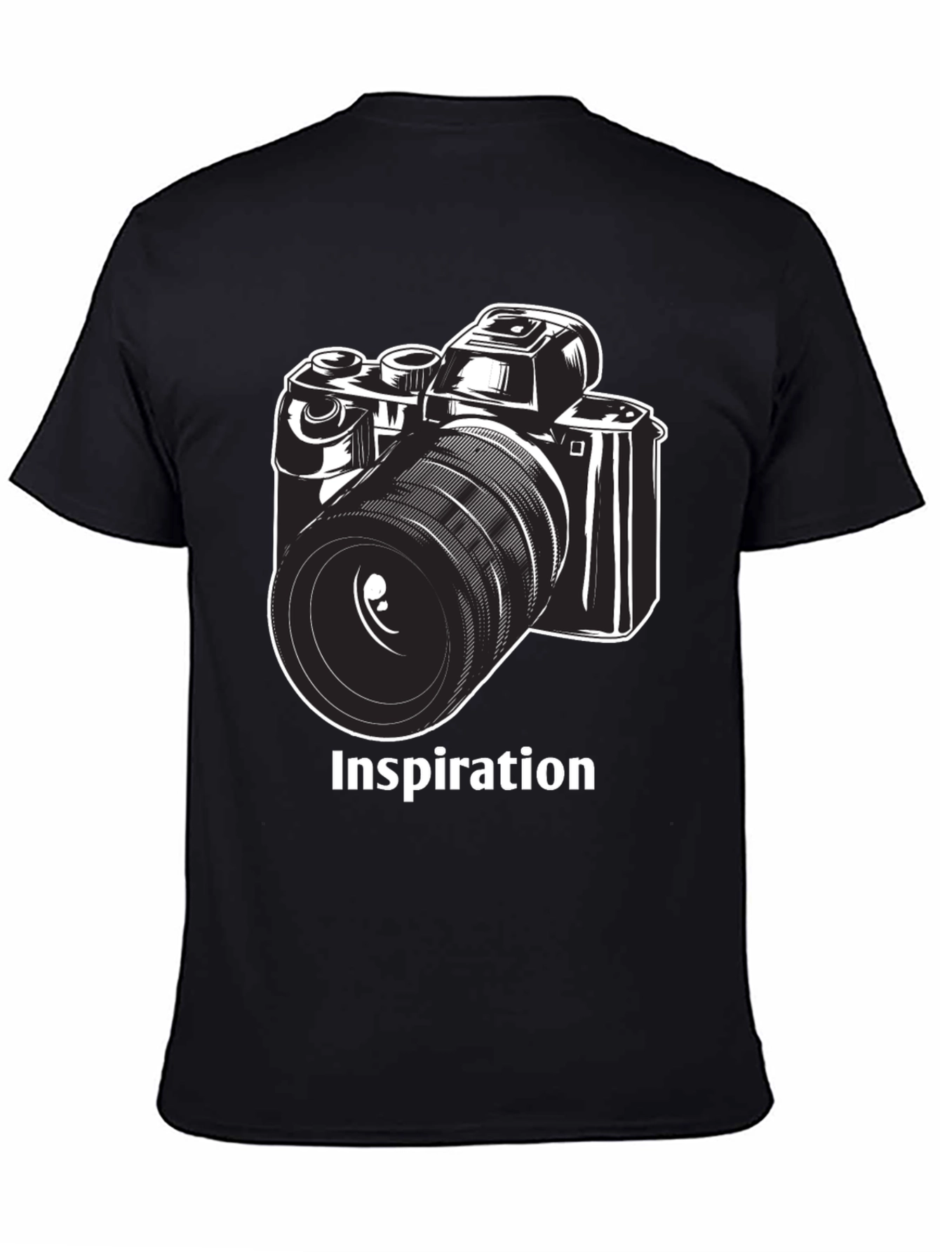 Inspiration Camera Graphic T-Shirt - Black