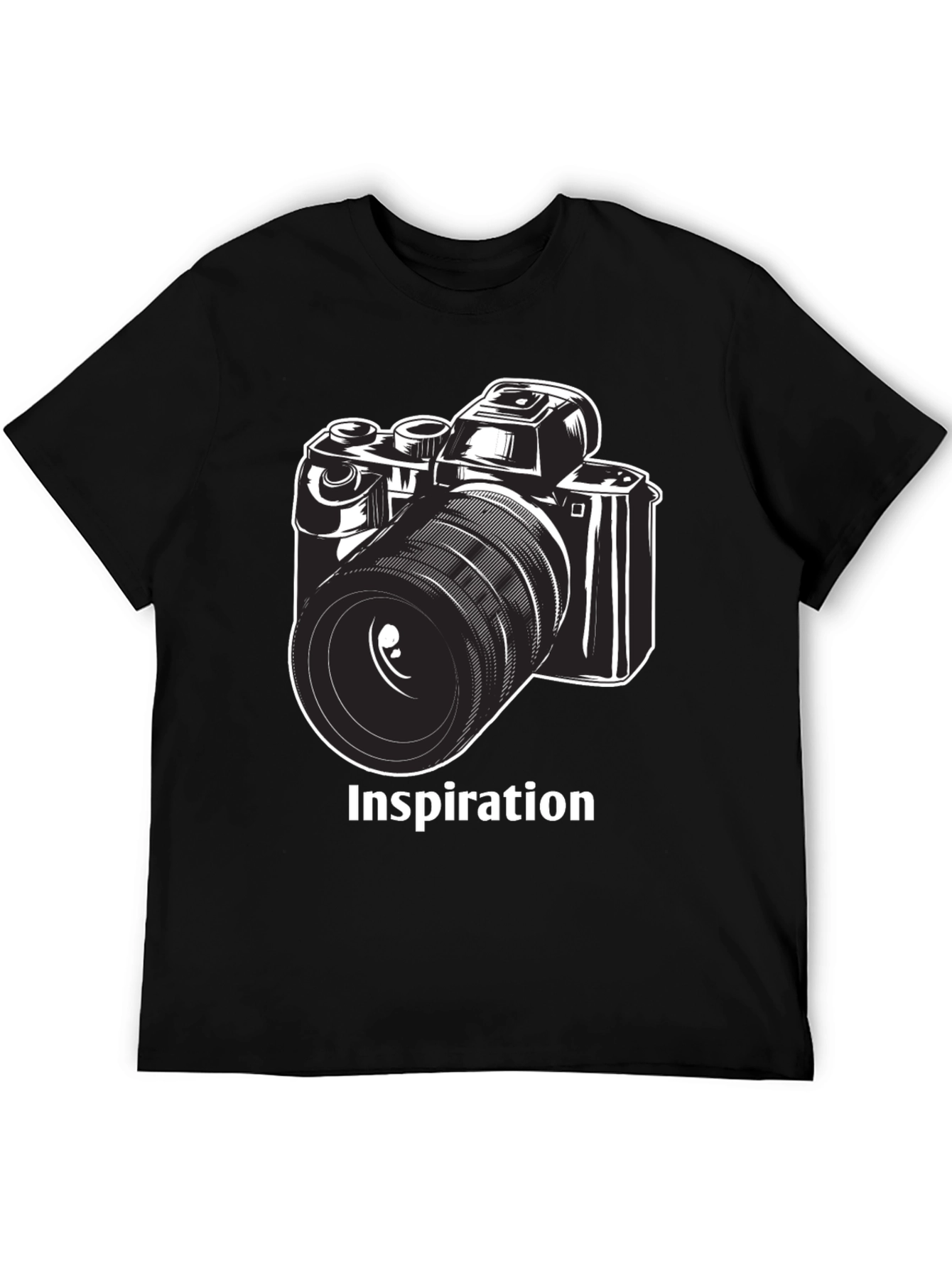 Inspiration Camera Graphic T-Shirt - Black