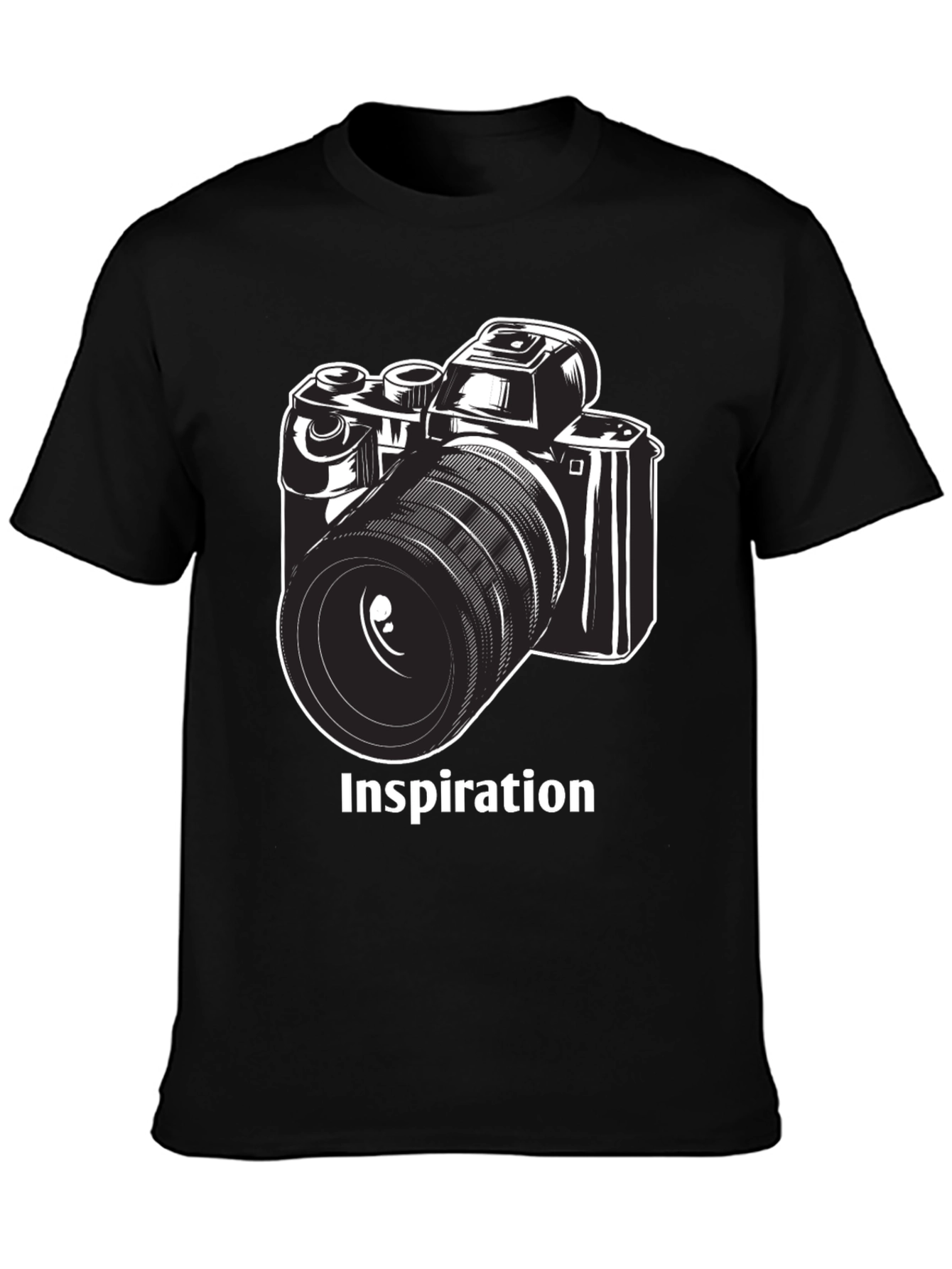 Inspiration Camera Graphic T-Shirt - Black
