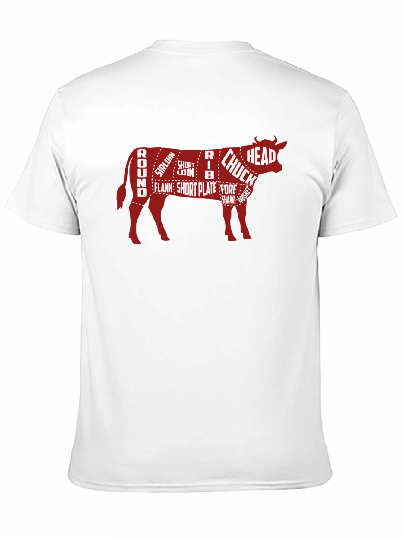 Beef Cuts Butcher Chart Graphic T-Shirt