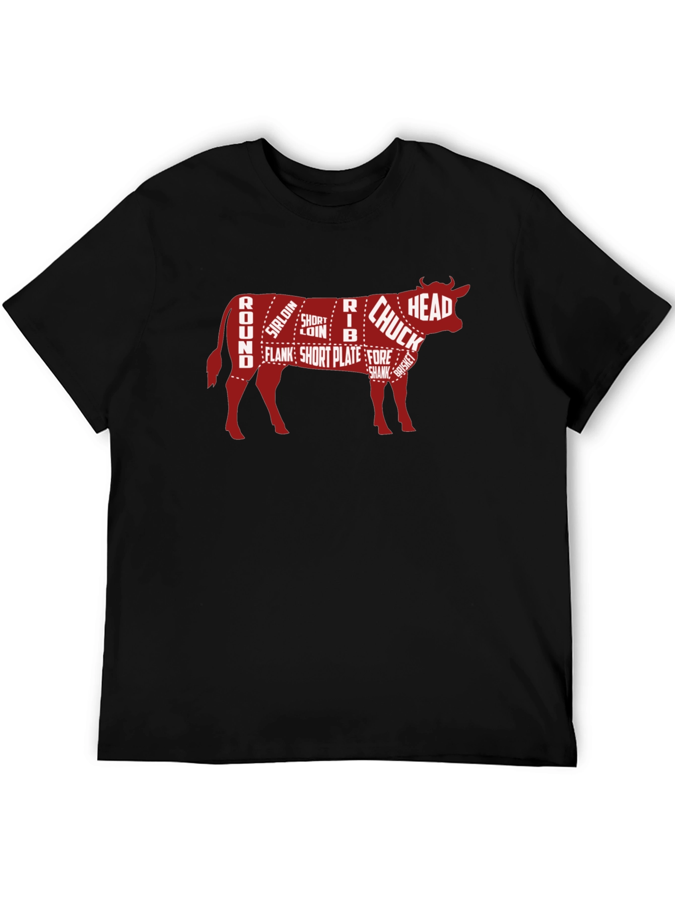 Beef Cuts Butcher Chart Graphic T-Shirt