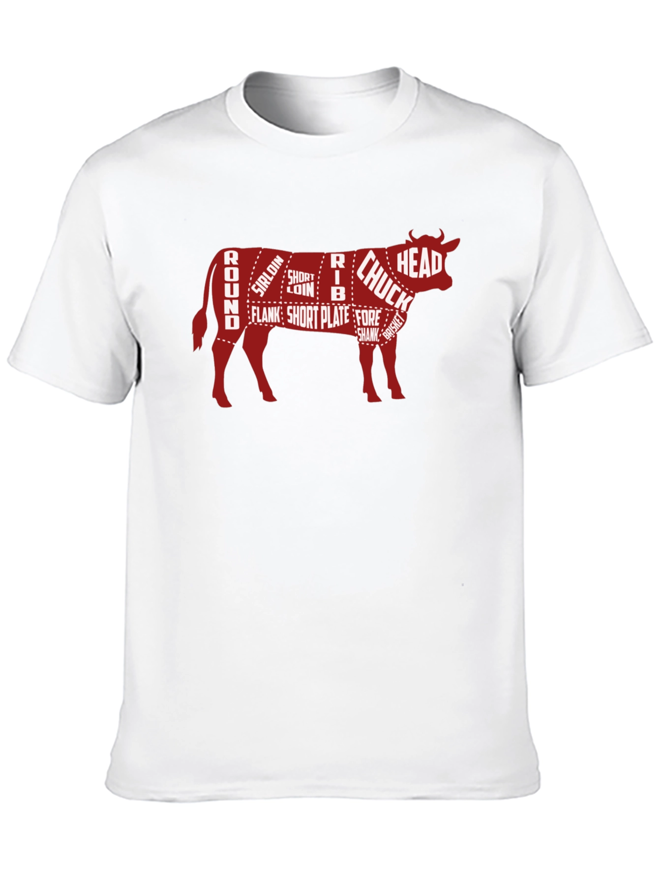 Beef Cuts Butcher Chart Graphic T-Shirt