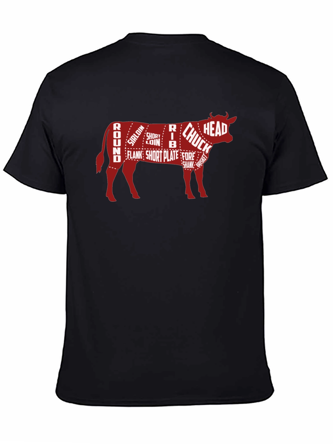 Beef Cuts Butcher Chart Graphic T-Shirt