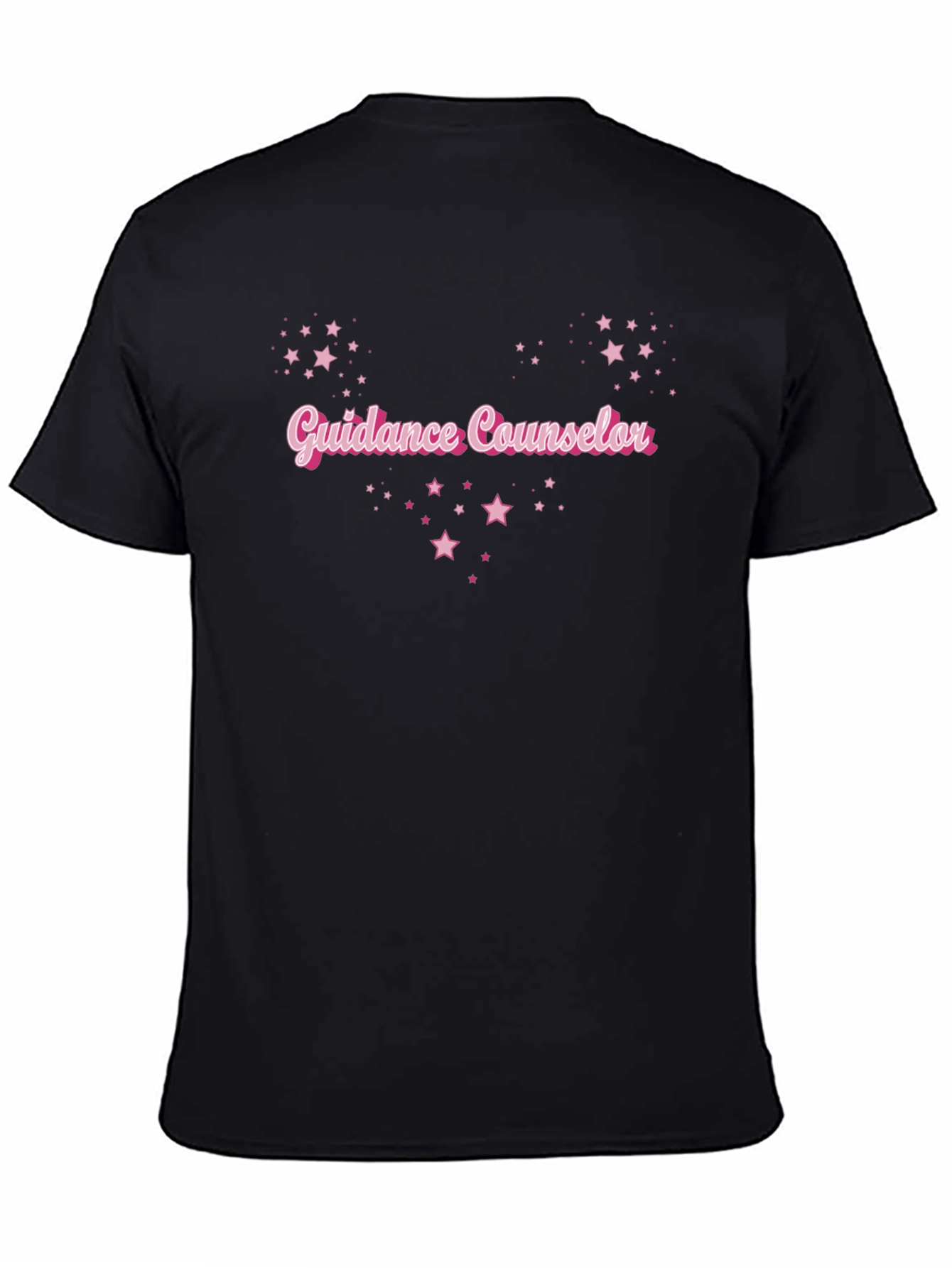 Guidance Counselor Star Graphic Black T-Shirt