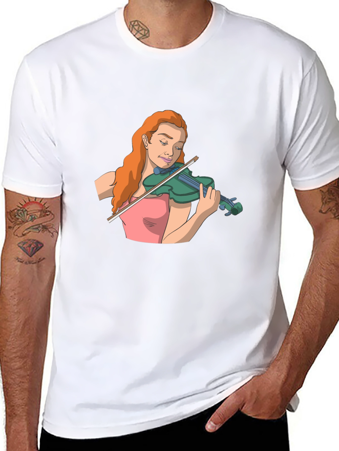 Violin Player Graphic T-Shirt
