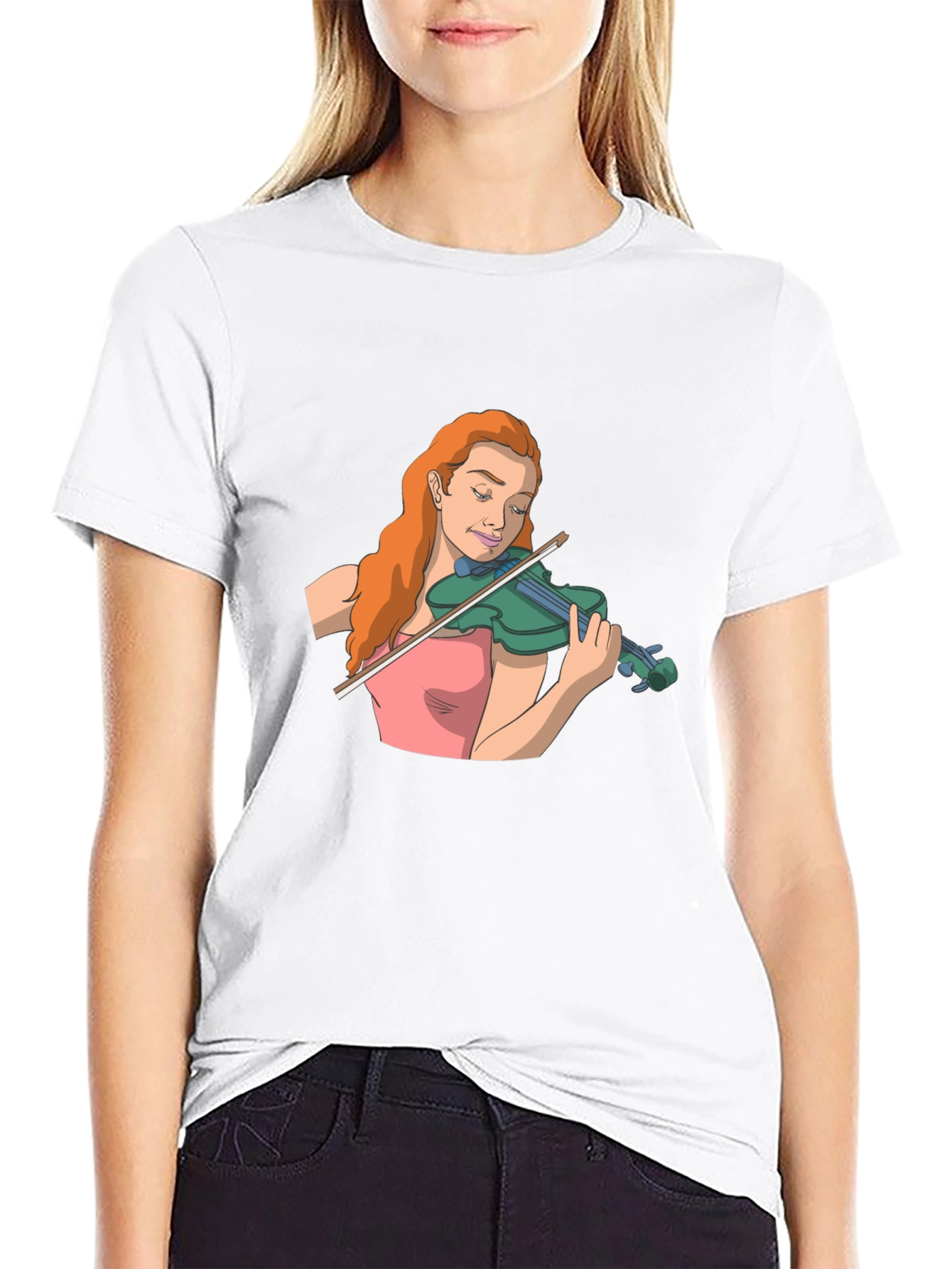 Violin Player Graphic T-Shirt