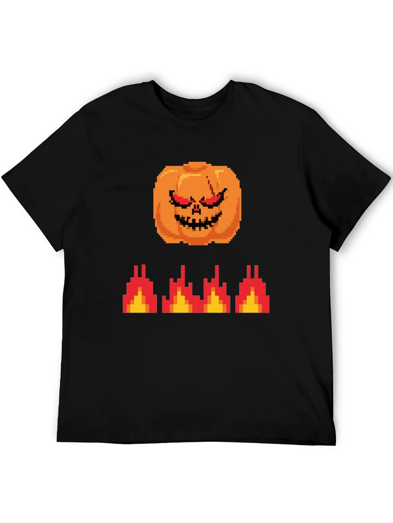Pixel Pumpkin T-Shirt - Retro Halloween Style