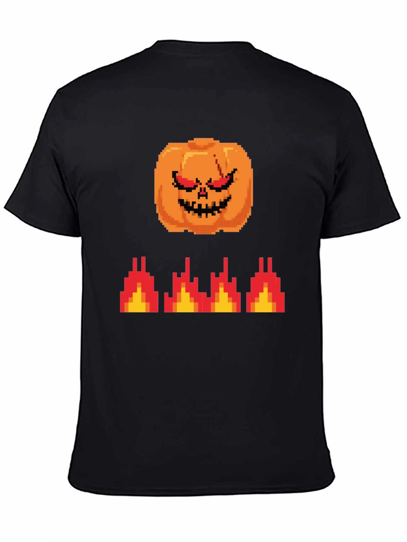 Pixel Pumpkin T-Shirt - Retro Halloween Style