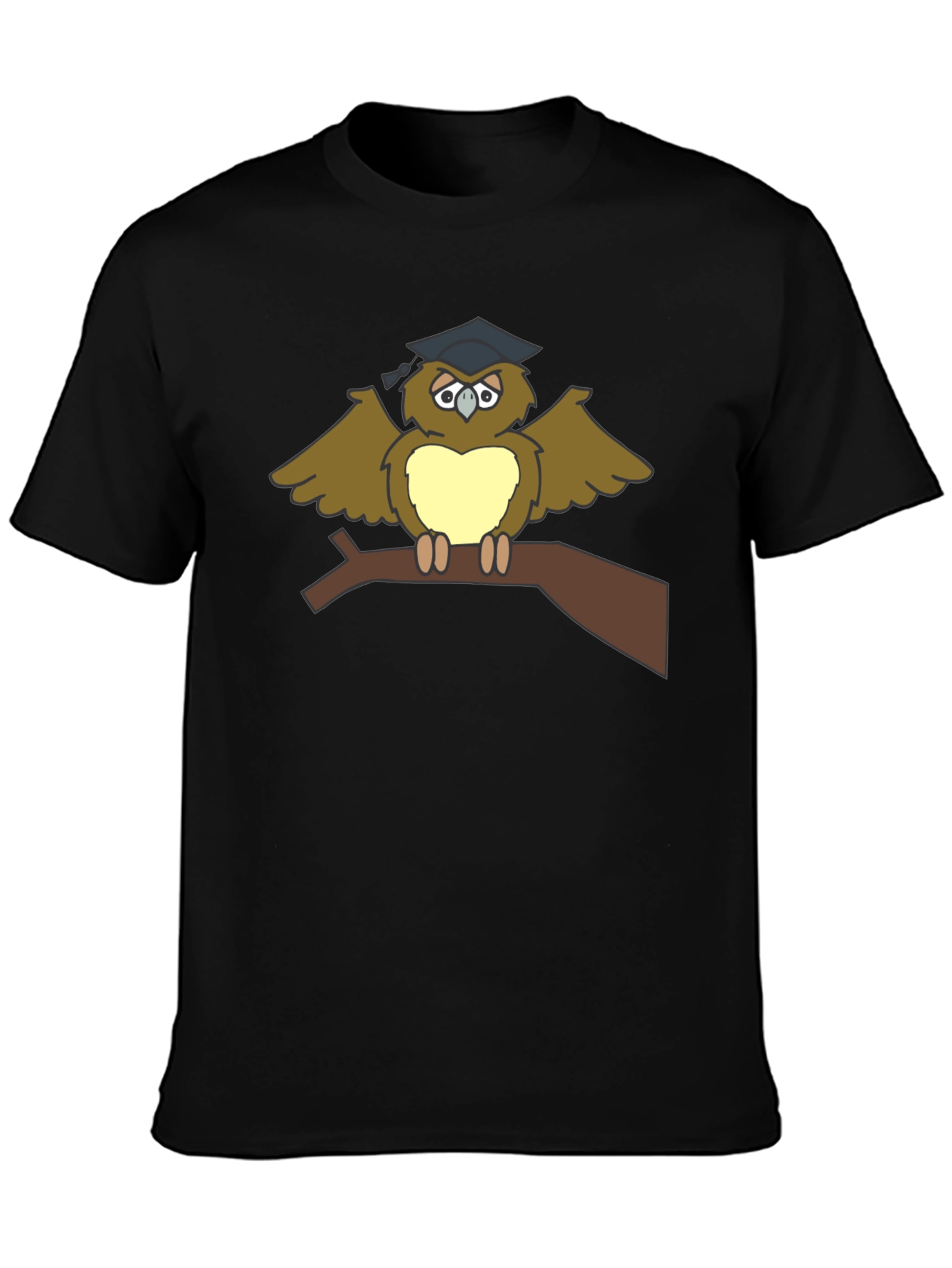 Graduation Owl T-Shirt - Funny Cartoon Bird Tee