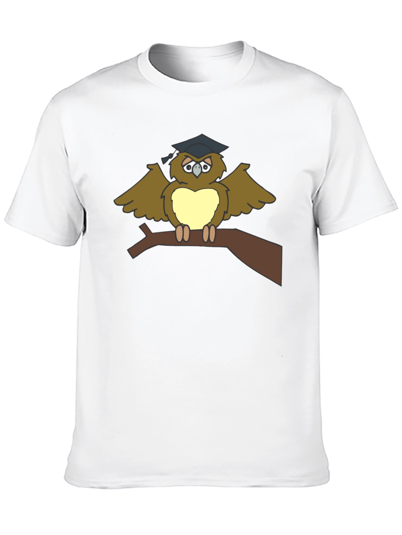 Graduation Owl T-Shirt - Funny Cartoon Bird Tee
