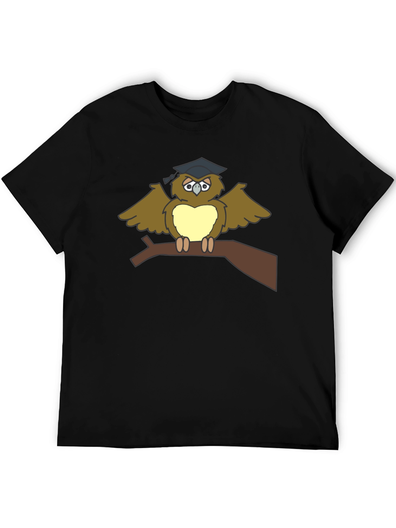 Graduation Owl T-Shirt - Funny Cartoon Bird Tee