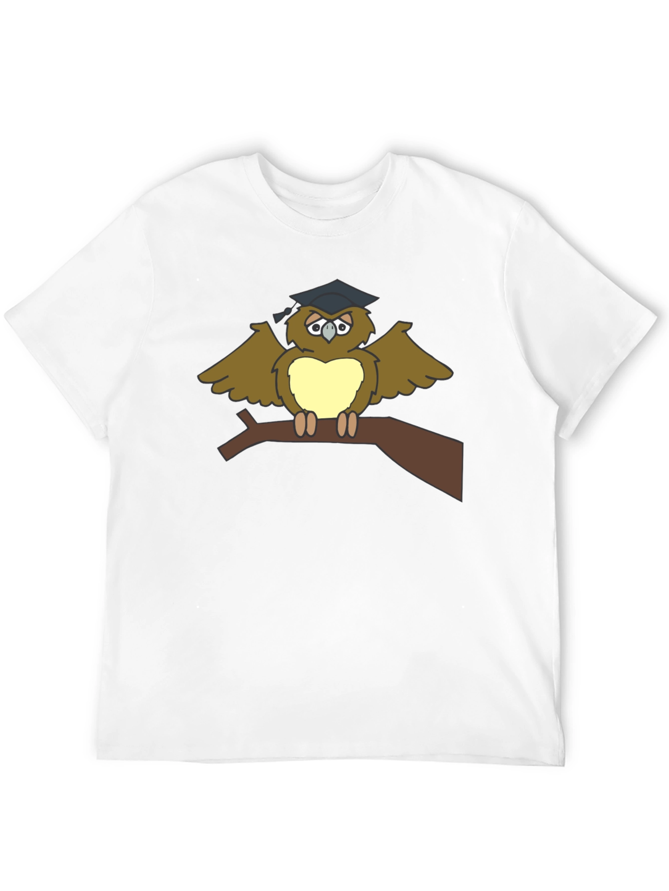 Graduation Owl T-Shirt - Funny Cartoon Bird Tee