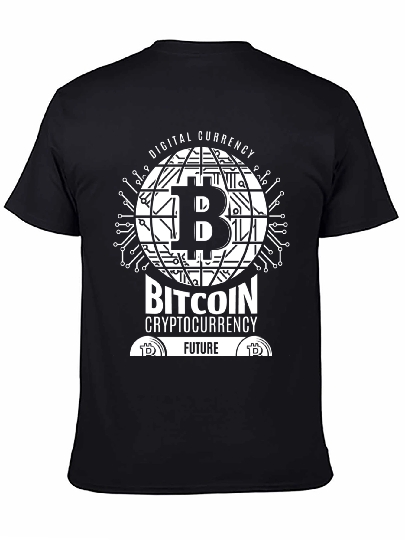 Bitcoin Cryptocurrency Future Black T-Shirt