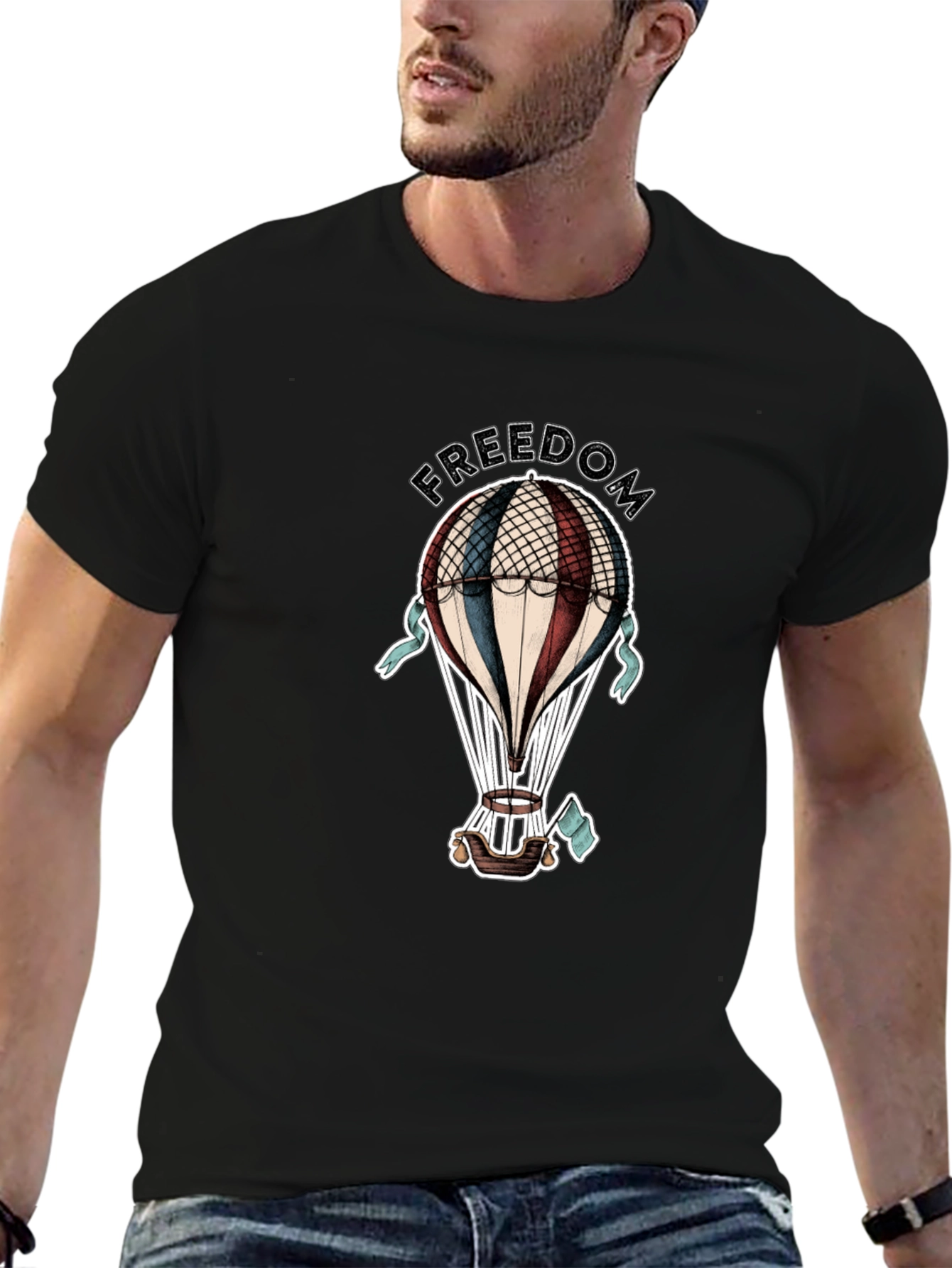 Freedom Hot Air Balloon Graphic Tee