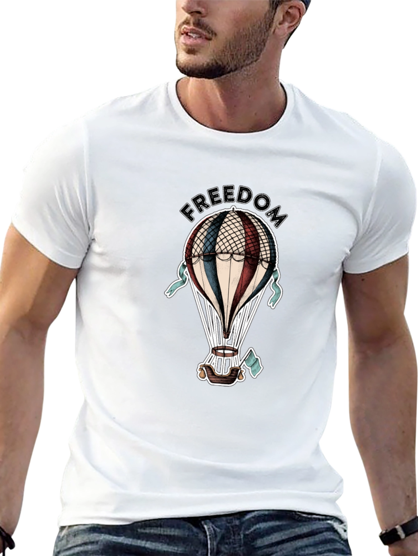 Freedom Hot Air Balloon Graphic Tee