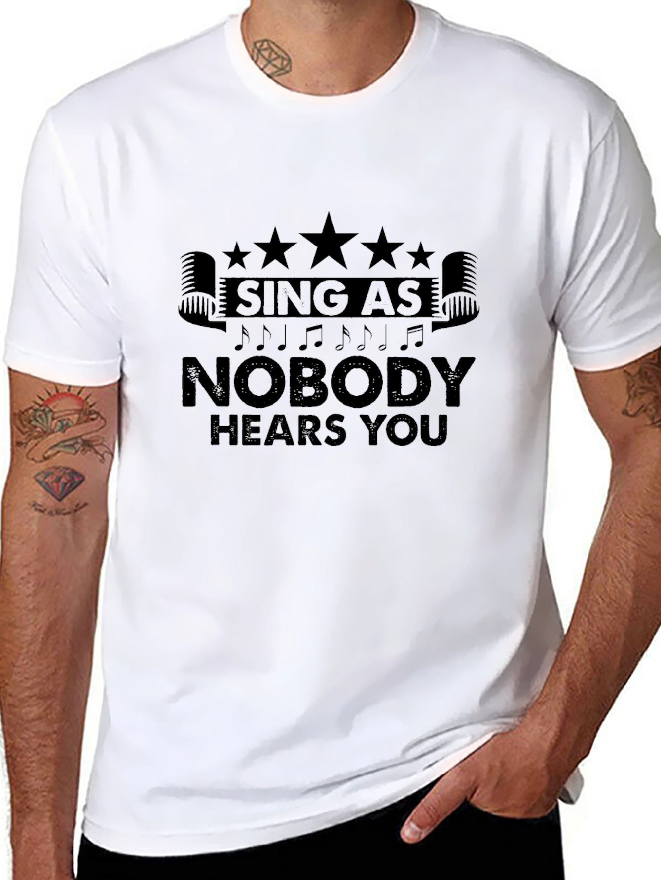 Sing Like Nobody Hears You Black T-Shirt