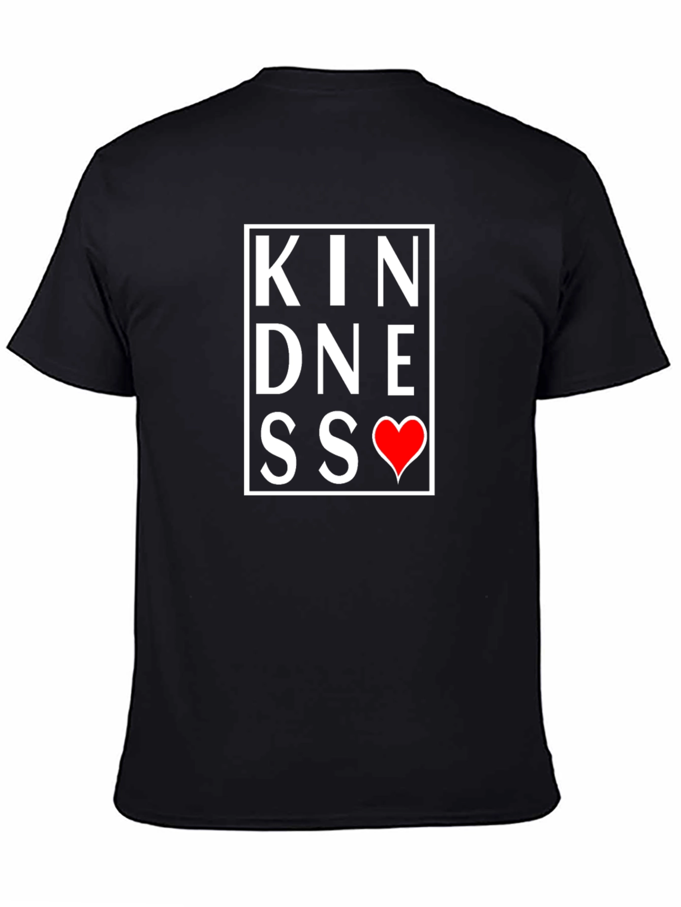 Kindness Heart Graphic Tee - Black Casual Shirt