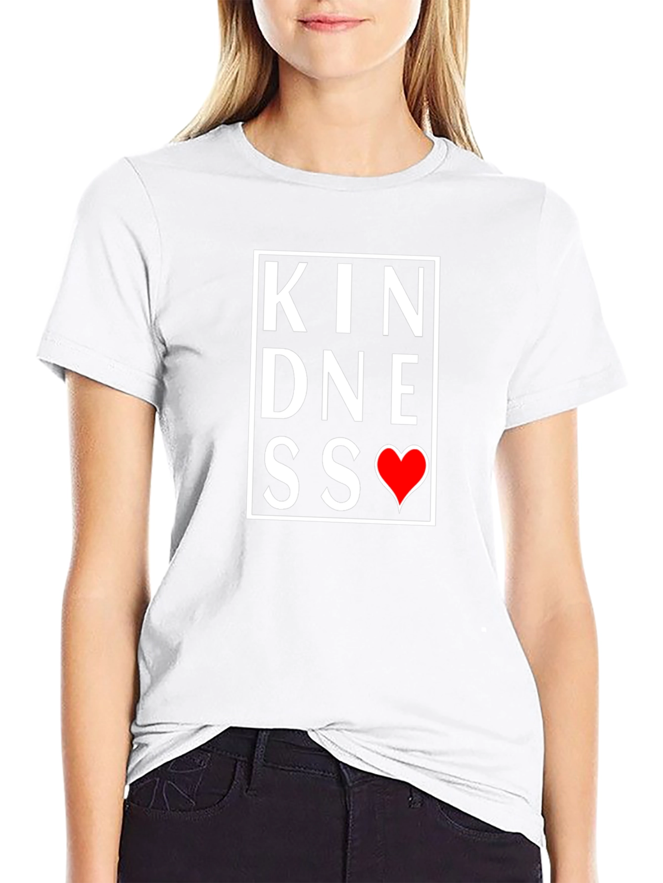 Kindness Heart Graphic Tee - Black Casual Shirt