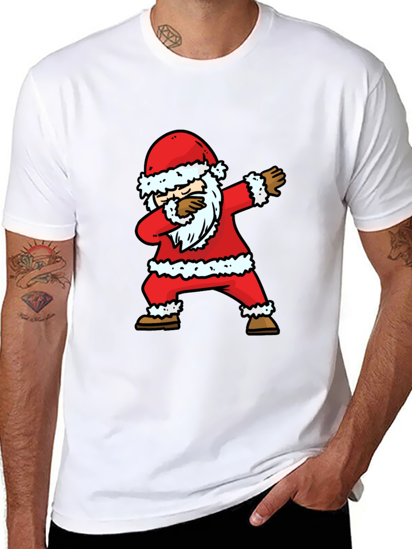 Dabbing Santa Christmas T-Shirt - Holiday Fun!