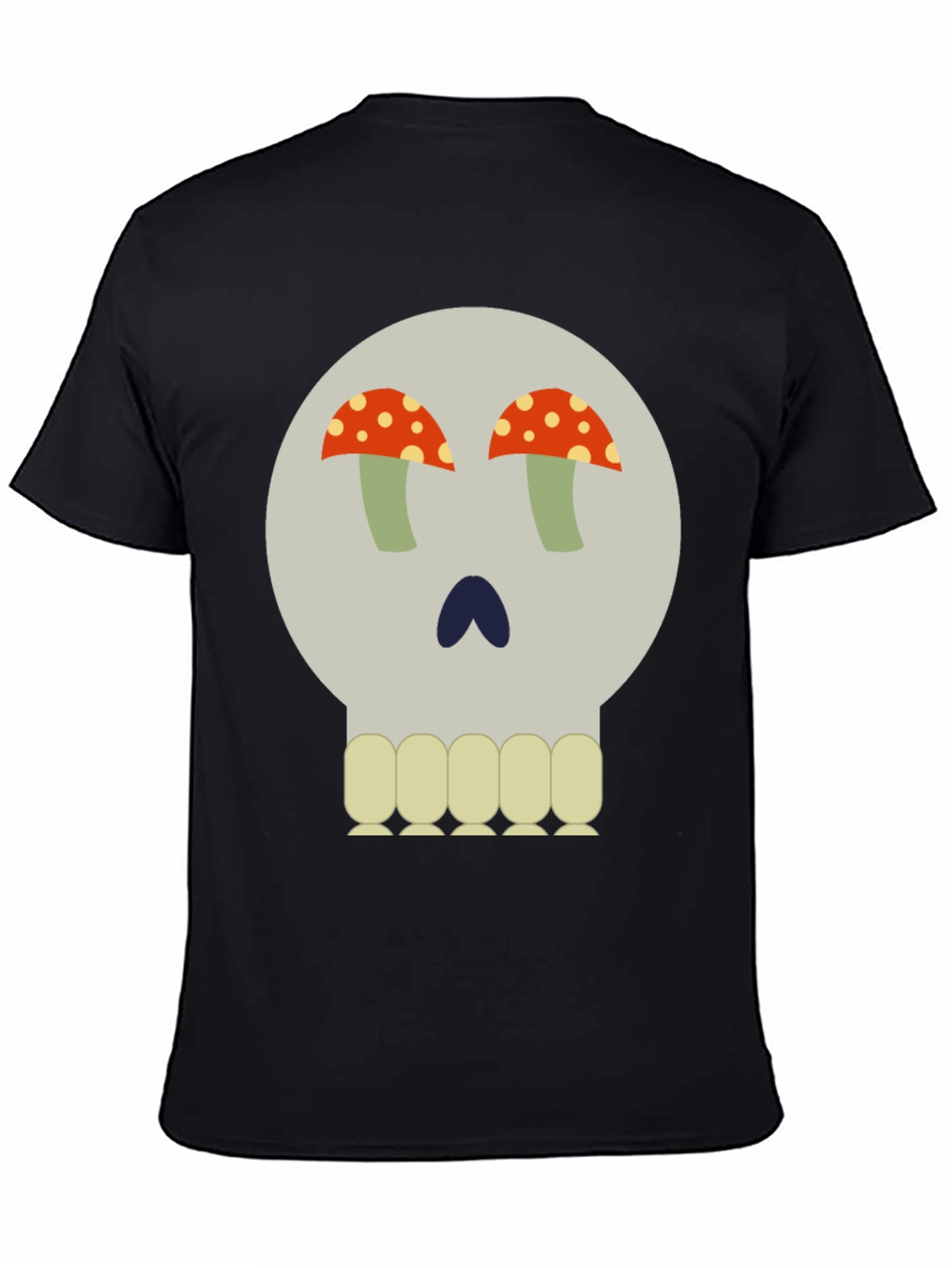 Mushroom Skull Graphic Tee - Unique Design