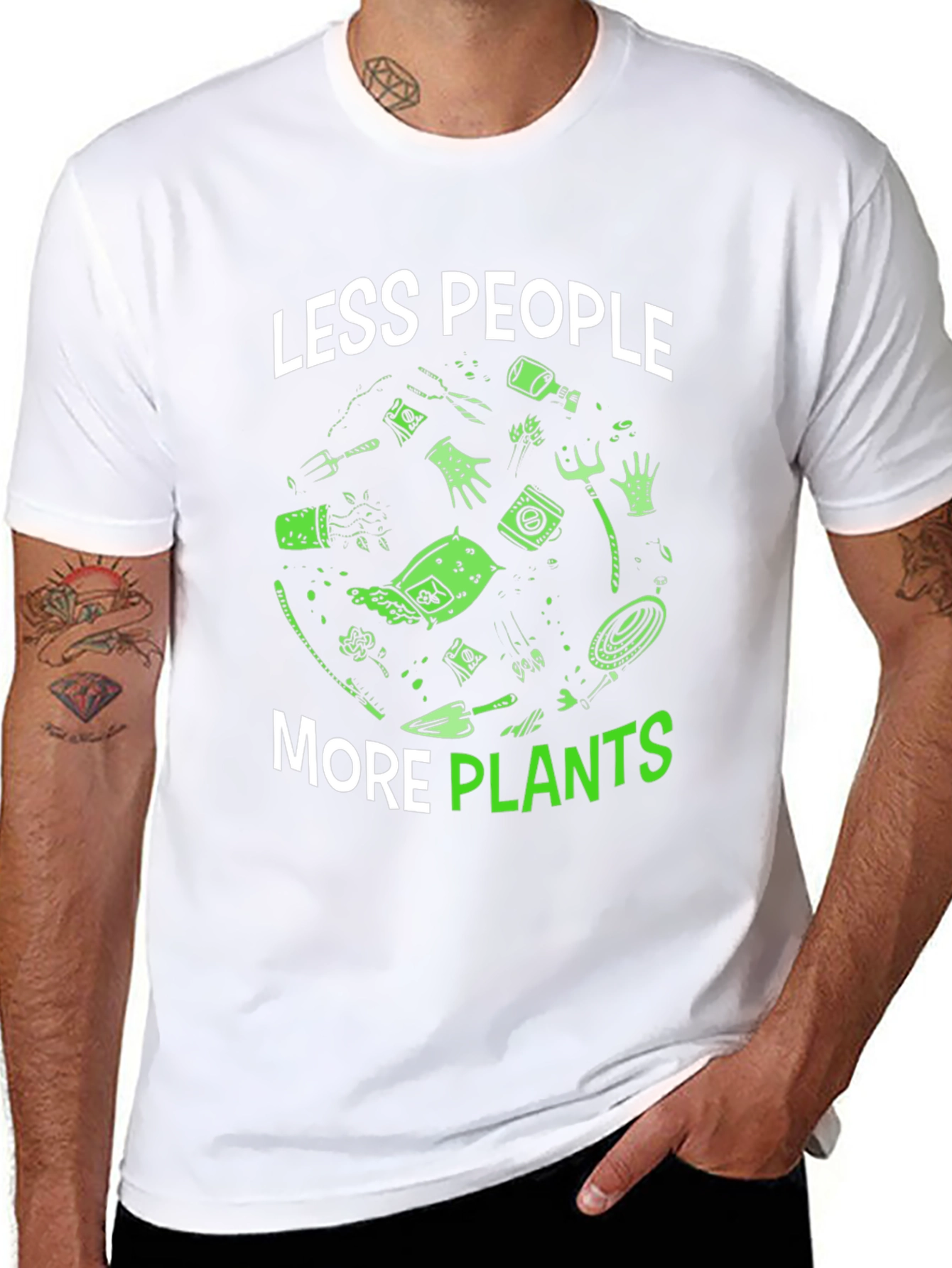 Less People More Plants Graphic T-Shirt