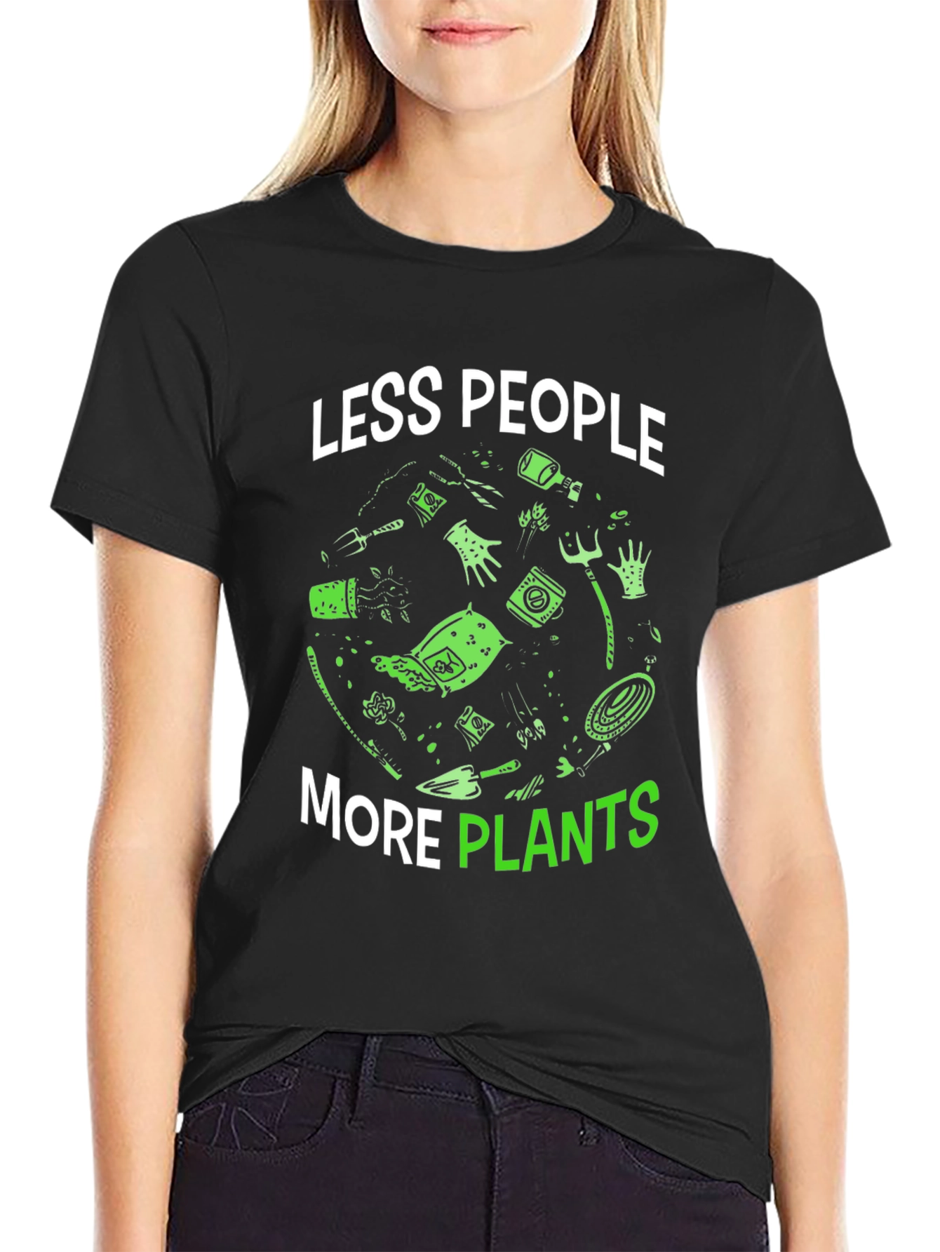 Less People More Plants Graphic T-Shirt