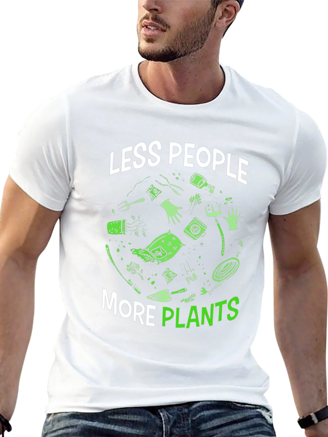 Less People More Plants Graphic T-Shirt