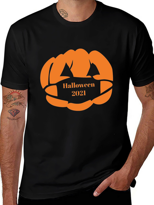 Halloween 2021 Pumpkin Face Mask T-Shirt