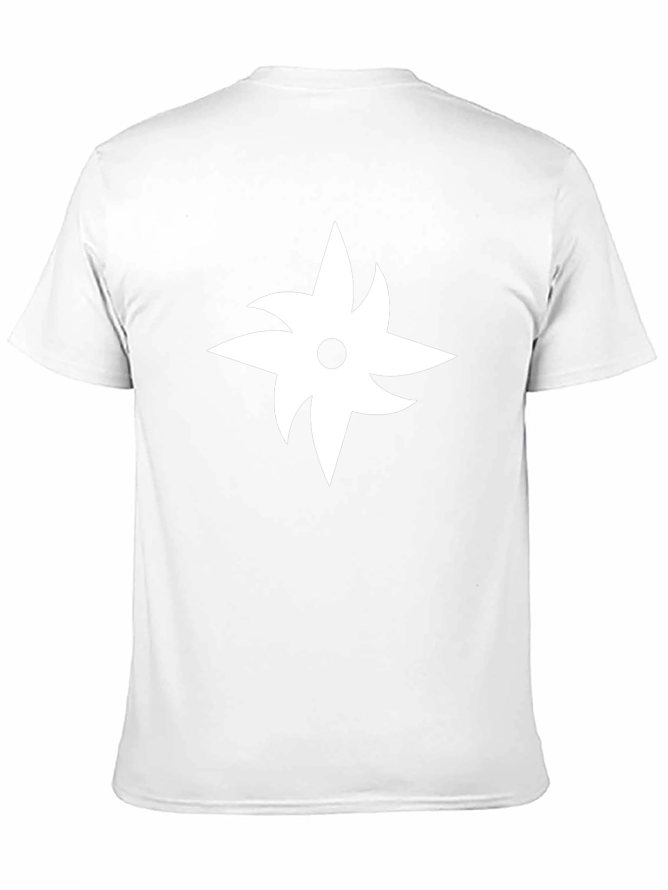 Black Tee with White Ninja Star Graphic