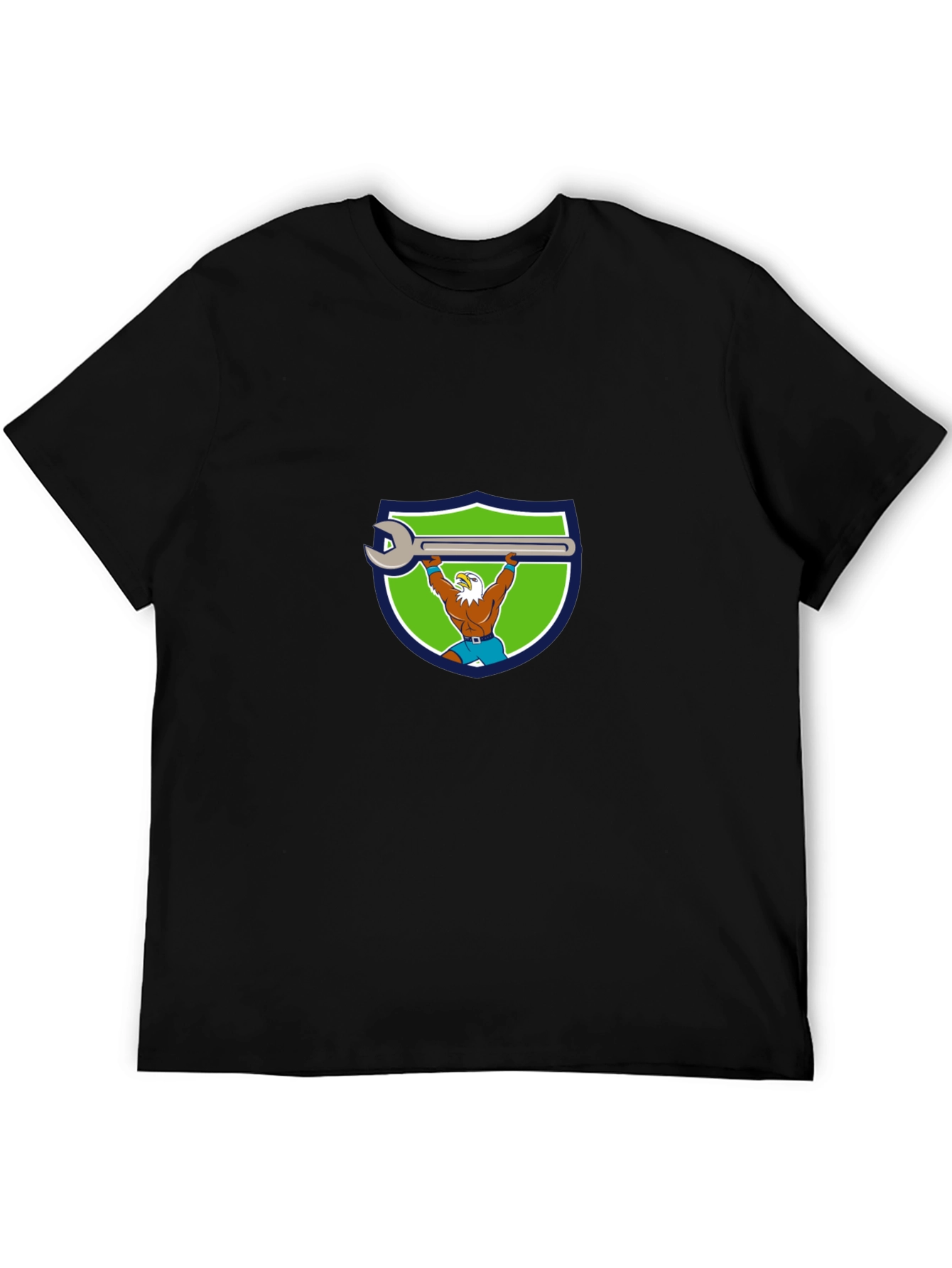 Mechanic Eagle T-Shirt - Power Lifting Wrench Design